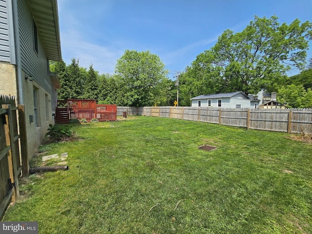 100 Constitution Ave, Reading, PA 19606 - fenced backyard with a deck