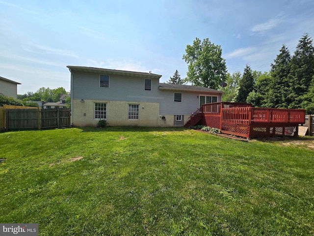 100 Constitution Ave, Reading, PA 19606 - rear view of property featuring a wooden deck and stairway