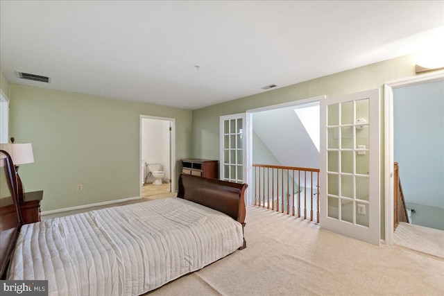 326 Brickhouse Rd, Princeton, NJ 08540 - carpeted bedroom featuring french doors and ensuite bathroom