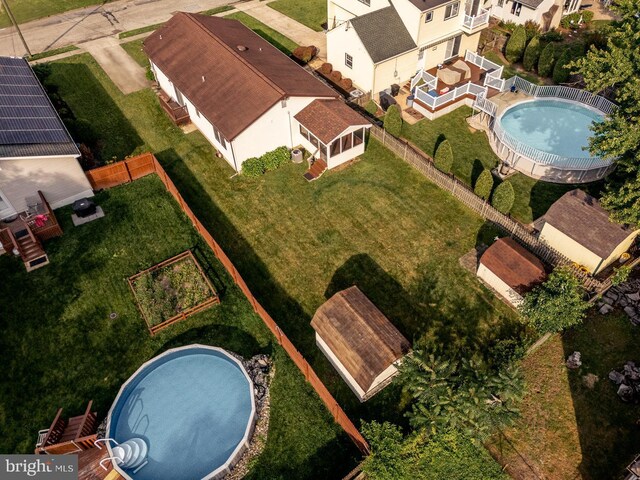 361 Crawford Ave, Maple Shade, NJ 08052 - drone / aerial view of a pool area
