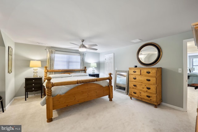 553 Choptank Cove Ct, Annapolis, MD 21401 - bedroom with light colored carpet and ceiling fan