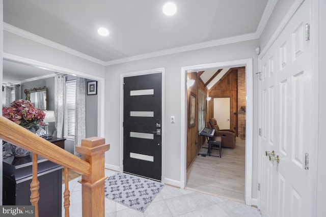 553 Choptank Cove Ct, Annapolis, MD 21401 - foyer with crown molding and light tile patterned floors