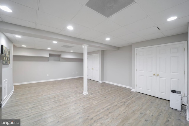 553 Choptank Cove Ct, Annapolis, MD 21401 - finished basement with wood finished floors and recessed lighting