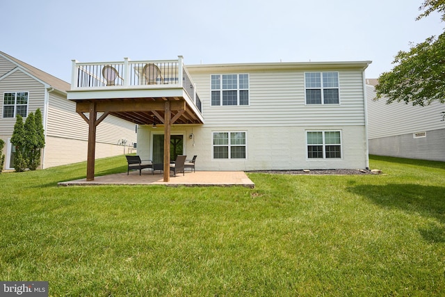 722 Cherry Tree Rd, Middletown, DE 19709 - rear view of property featuring a patio, a yard, and a deck