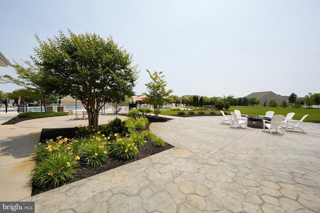 722 Cherry Tree Rd, Middletown, DE 19709 - view of patio with a fire pit