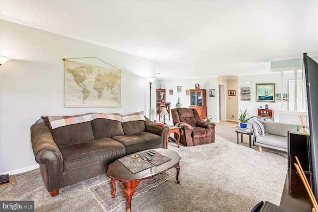32105 Judiths Ln, Frankford, DE 19945 - living room featuring crown molding and carpet