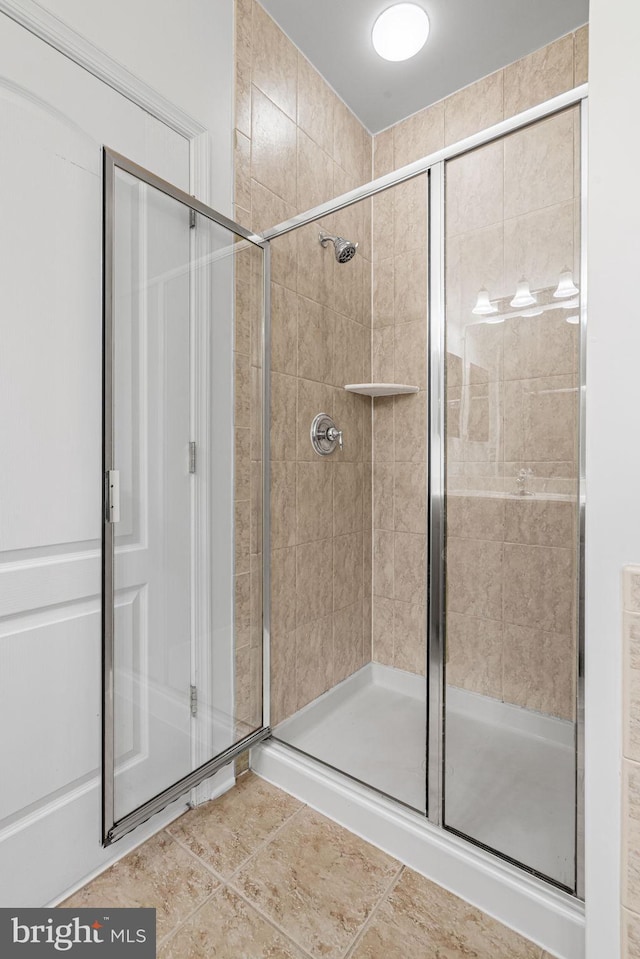 9713 Handerson Pl Unit 203, Manassas Park, VA 20111 - full bath featuring a shower stall and tile patterned floors
