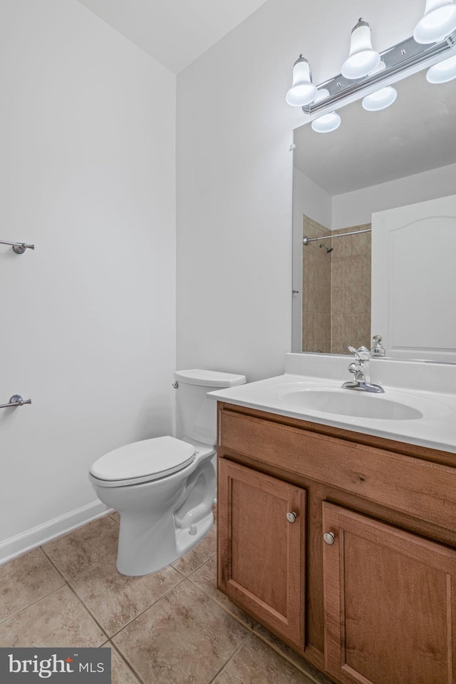 9713 Handerson Pl Unit 203, Manassas Park, VA 20111 - bathroom with vanity, tile patterned floors, and a shower