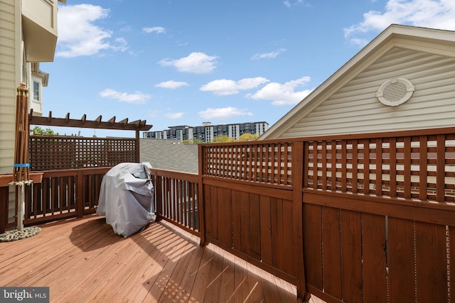 2517 Hunton Pl, Alexandria, VA 22311 - wooden terrace featuring area for grilling