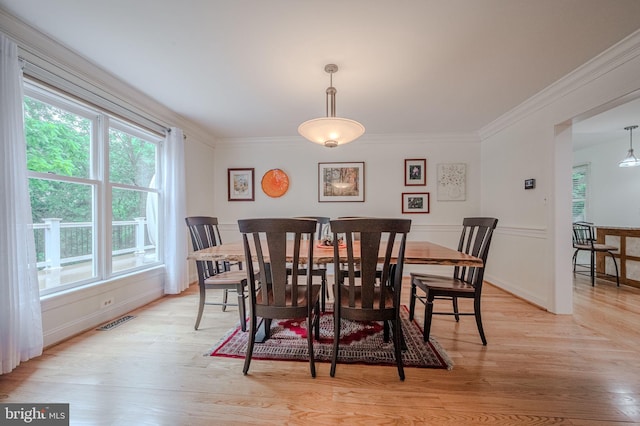 310 Belmont Ct, Lincoln University, PA 19352 - dining area with ornamental molding and light wood finished floors
