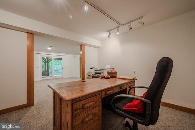 310 Belmont Ct, Lincoln University, PA 19352 - carpeted office with baseboards and track lighting