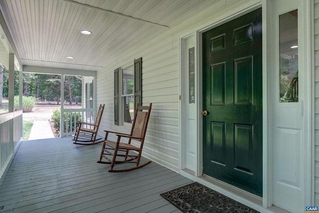 1505 Running Deer Dr, Keswick, VA 22947 - view of exterior entry with a porch