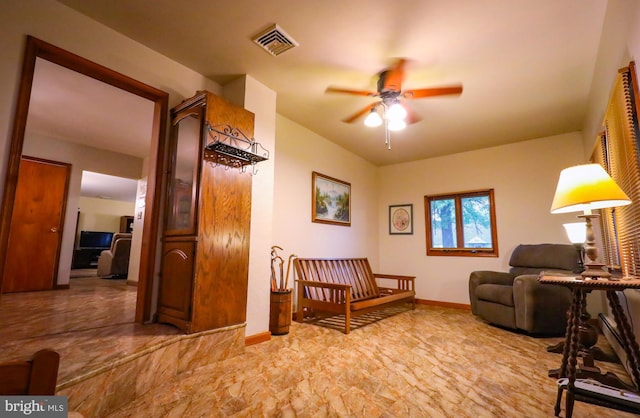 962 Bridge Rd, Collegeville, PA 19426 - sitting room featuring ceiling fan and baseboards