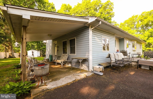 962 Bridge Rd, Collegeville, PA 19426 - view of patio featuring a storage shed