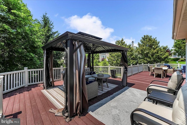 22 Thomas Speakman Dr Unit 76, Glen Mills, PA 19342 - wooden terrace with a gazebo and outdoor dining area