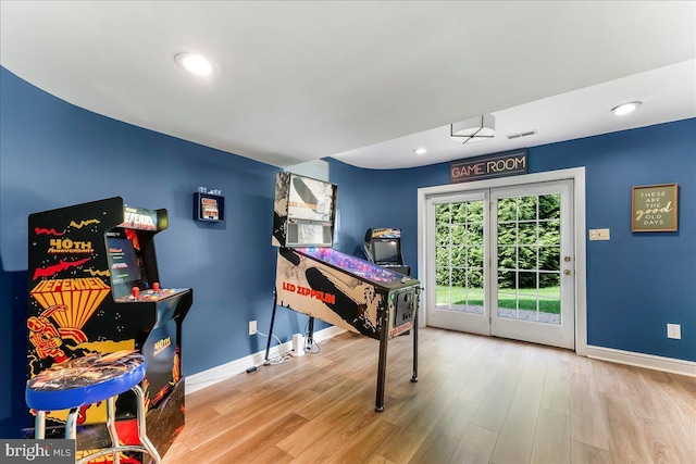 22 Thomas Speakman Dr Unit 76, Glen Mills, PA 19342 - recreation room with wood finished floors and recessed lighting