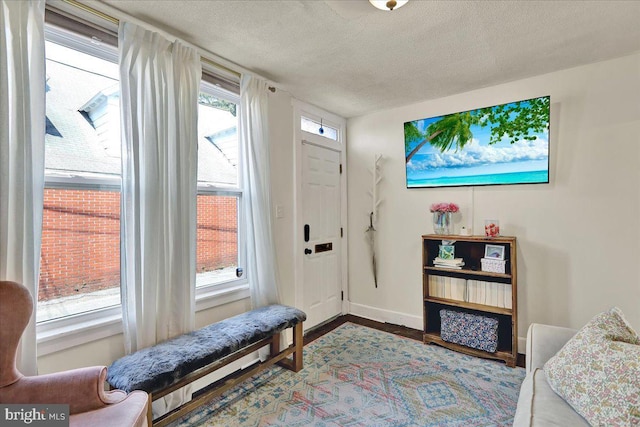 409 N Cherry St, Lancaster, PA 17602 - entryway with wood finished floors and a textured ceiling