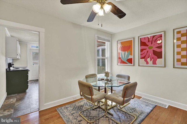 409 N Cherry St, Lancaster, PA 17602 - dining space with a ceiling fan and wood finished floors