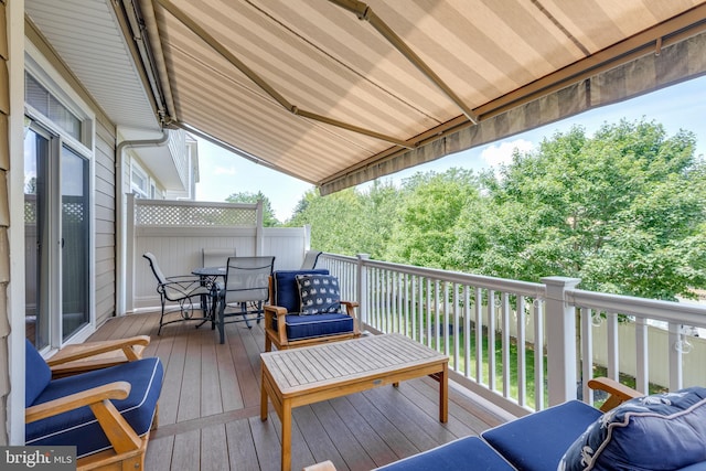 18 S Roberts Rd, Bryn Mawr, PA 19010 - wooden terrace featuring outdoor dining space