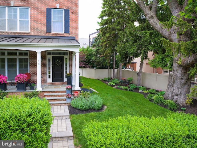 18 S Roberts Rd, Bryn Mawr, PA 19010 - view of yard featuring a porch