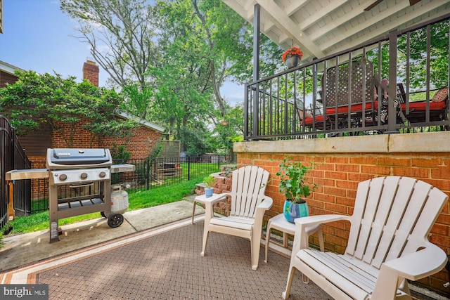 904 Hyde Rd, Silver Spring, MD 20902 - view of patio with a grill and stairway