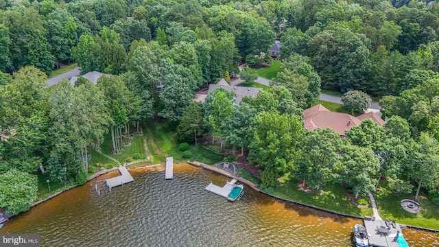 11203 Field Cir, Spotsylvania, VA 22551 - drone / aerial view of a large body of water and a heavily wooded area