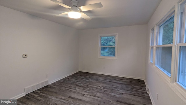 1414 Osborne Dr, Port Norris, NJ 08349 - spare room with dark wood finished floors and ceiling fan