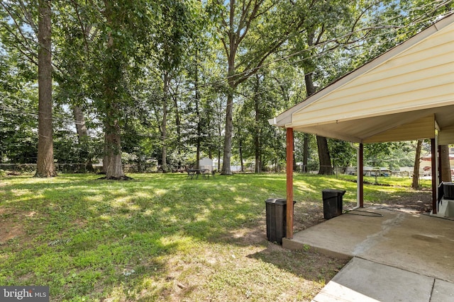 423 Highmeadow Rd, Reisterstown, MD 21136 - view of yard featuring a patio and view of scattered trees