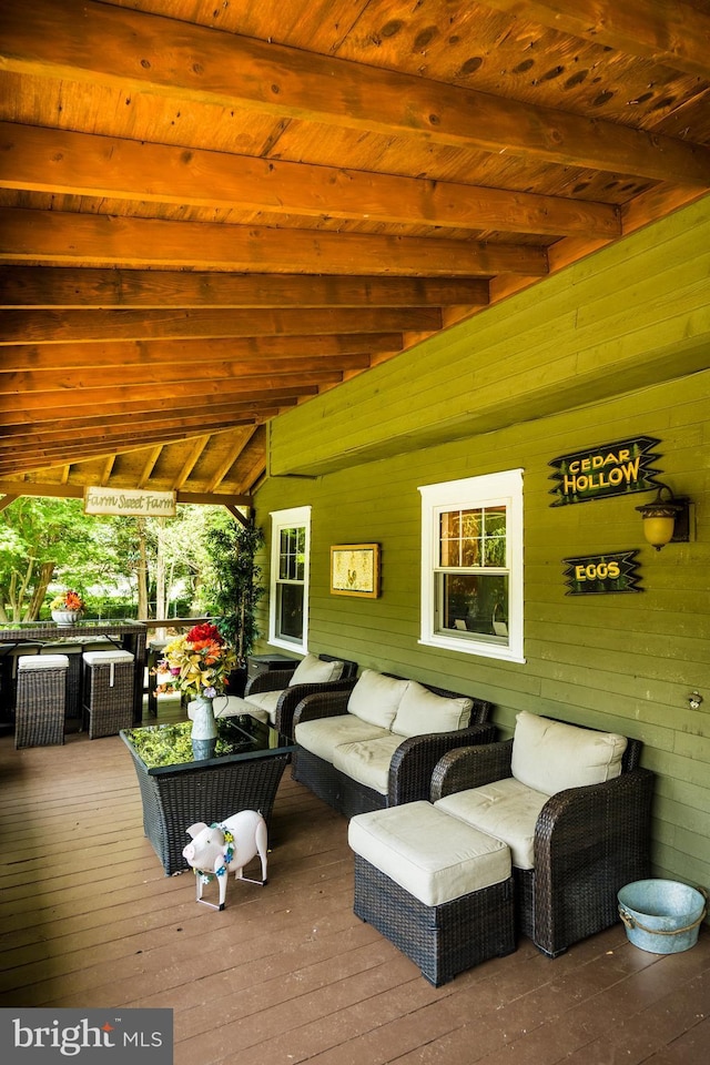 674 Good Intent Rd, Blackwood, NJ 08012 - wooden terrace with an outdoor hangout area