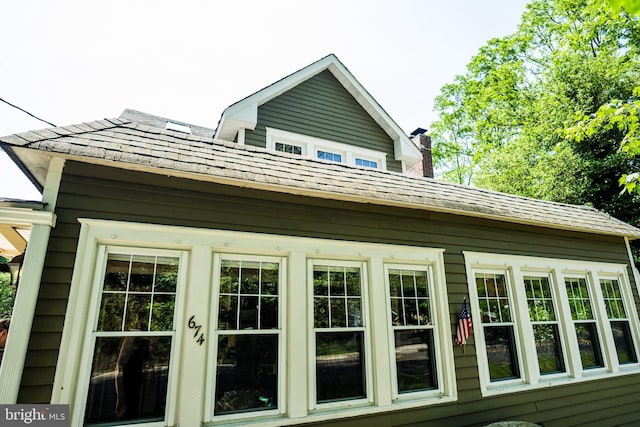 674 Good Intent Rd, Blackwood, NJ 08012 - view of home's exterior featuring a shingled roof and a chimney