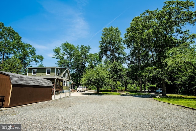 674 Good Intent Rd, Blackwood, NJ 08012 - view of yard with gravel driveway and a storage unit