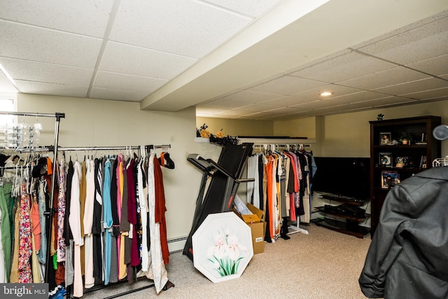 674 Good Intent Rd, Blackwood, NJ 08012 - walk in closet with a drop ceiling and carpet flooring