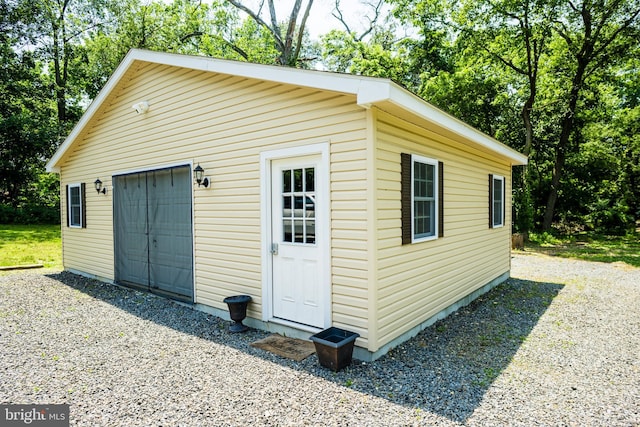 674 Good Intent Rd, Blackwood, NJ 08012 - detached garage with view of scattered trees