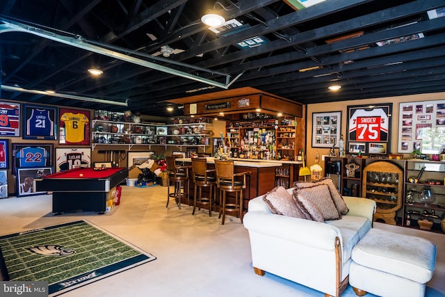 674 Good Intent Rd, Blackwood, NJ 08012 - indoor dry bar featuring billiards table
