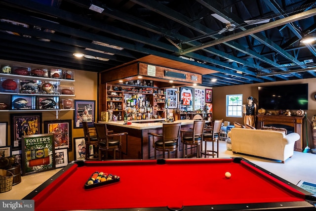 674 Good Intent Rd, Blackwood, NJ 08012 - recreation room featuring billiards table and a community bar