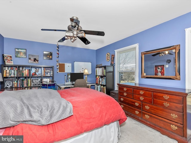 6108 Fieldcrest Dr, Frederick, MD 21701 - bedroom featuring carpet and a ceiling fan