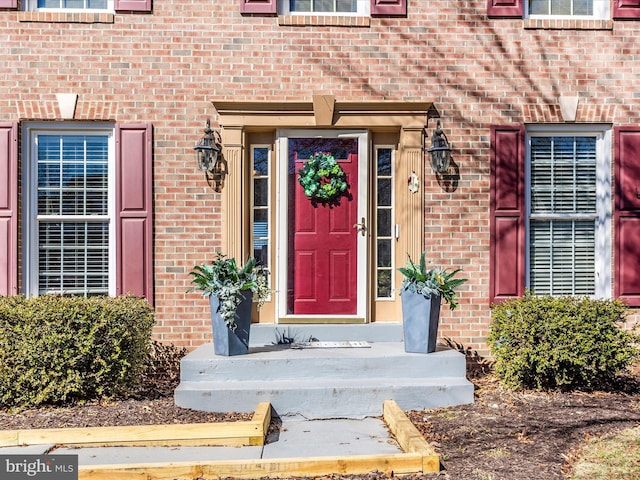 6108 Fieldcrest Dr, Frederick, MD 21701 - view of exterior entry featuring brick siding