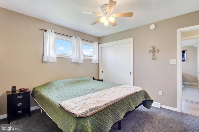 106 Mumma Ave, Hanover, PA 17331 - bedroom featuring a closet, carpet floors, and a ceiling fan