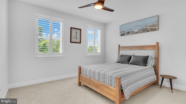 904 Joseph Johnson Dr, Annapolis, MD 21401 - carpeted bedroom with baseboards and a ceiling fan