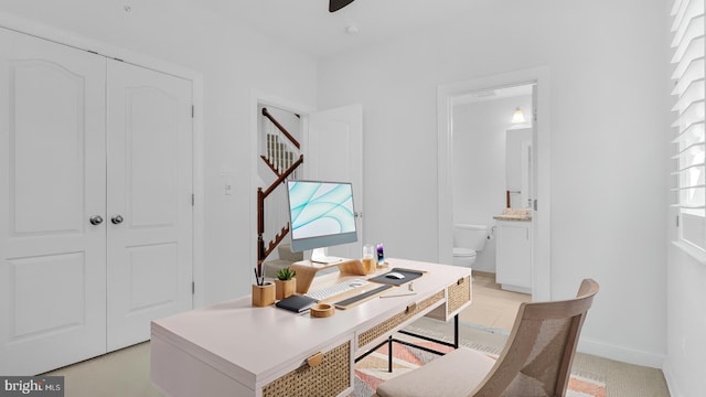 904 Joseph Johnson Dr, Annapolis, MD 21401 - home office featuring baseboards