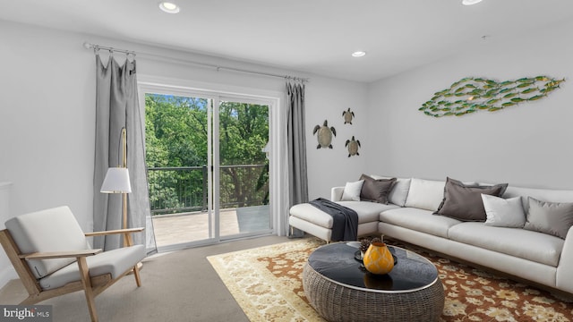 904 Joseph Johnson Dr, Annapolis, MD 21401 - carpeted living room with recessed lighting