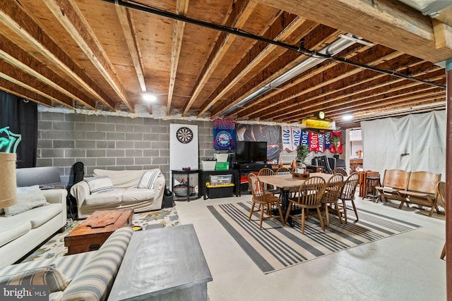 65 Shady Brook Ln, Princeton, NJ 08540 - dining room with concrete floors