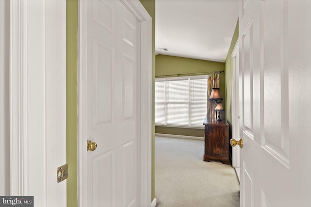 25336 Ripleys Field Dr, Chantilly, VA 20152 - hall featuring lofted ceiling and carpet flooring
