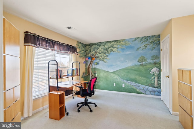25336 Ripleys Field Dr, Chantilly, VA 20152 - carpeted office featuring healthy amount of natural light and an accent wall
