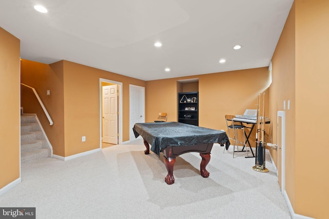 25336 Ripleys Field Dr, Chantilly, VA 20152 - game room featuring carpet flooring, recessed lighting, and billiards