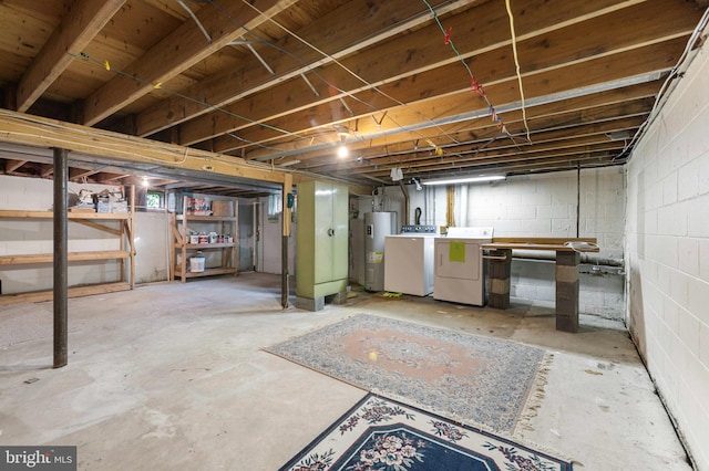 21 Jerrys Ave, Clayton, NJ 08312 - basement featuring separate washer and dryer and water heater