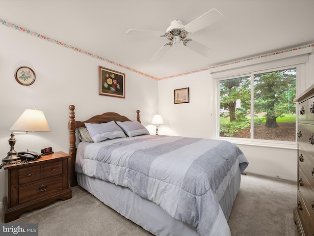 6250 Fairbourne Ct, Hanover, MD 21076 - bedroom featuring light colored carpet and ceiling fan