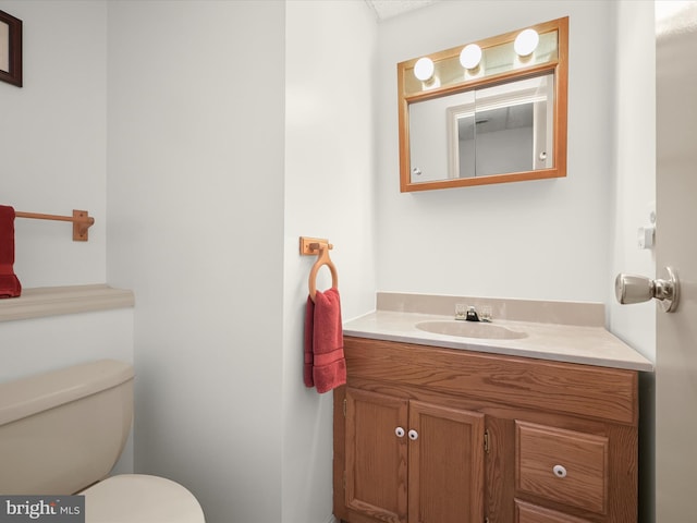 6250 Fairbourne Ct, Hanover, MD 21076 - half bathroom featuring toilet and vanity