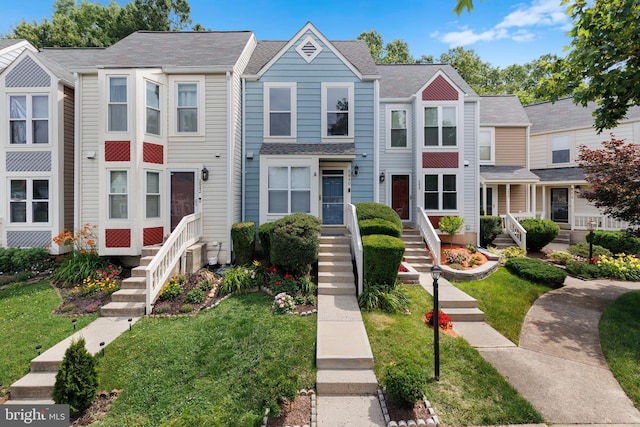 5840 Wescott Hills Way, Alexandria, VA 22315 - townhome / multi-family property with a front lawn and a residential view