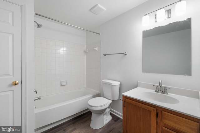 5840 Wescott Hills Way, Alexandria, VA 22315 - full bathroom featuring wood finished floors, vanity, and shower / tub combination